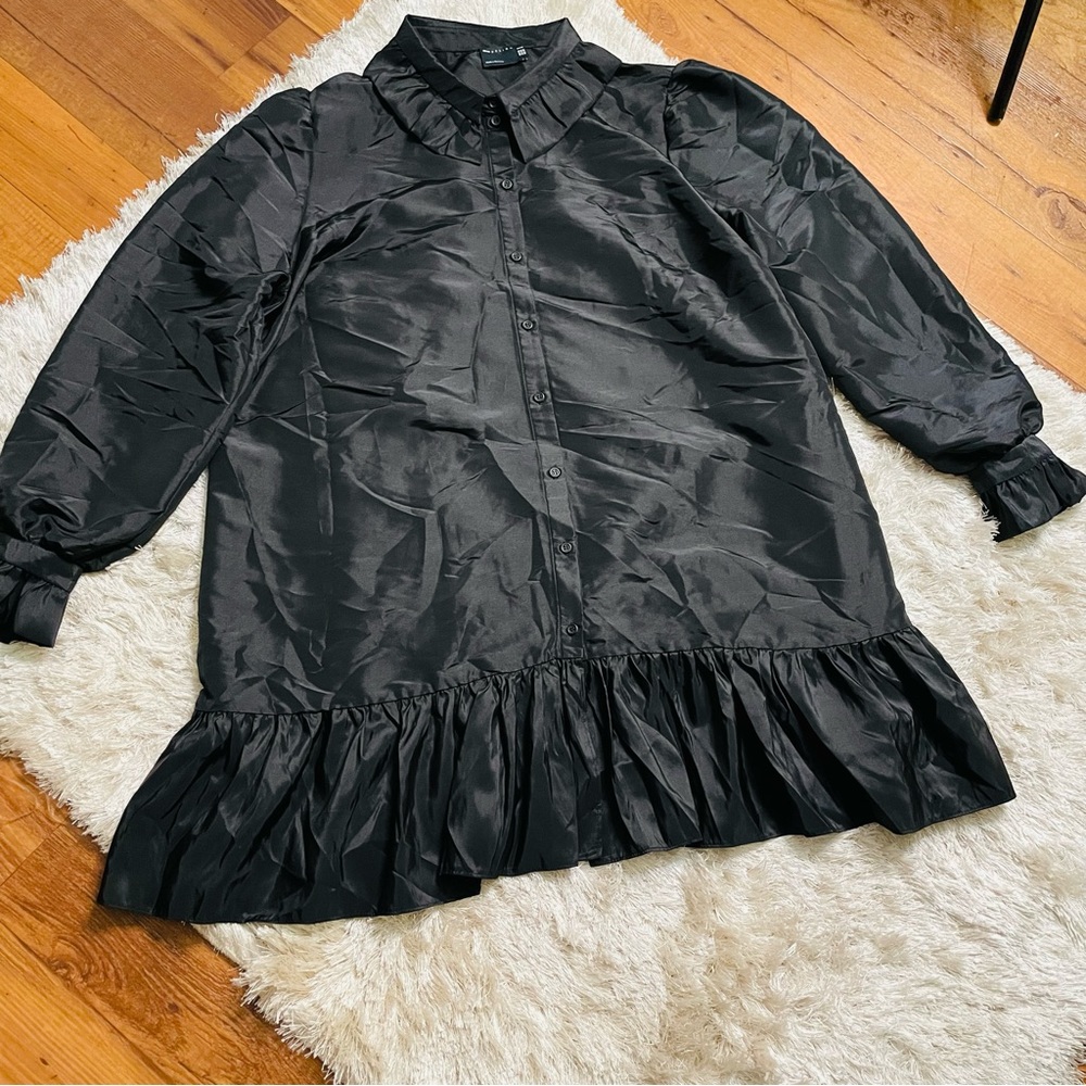 ASOS Design Ruffle Neck Collar Dress - Picture 5 of 10